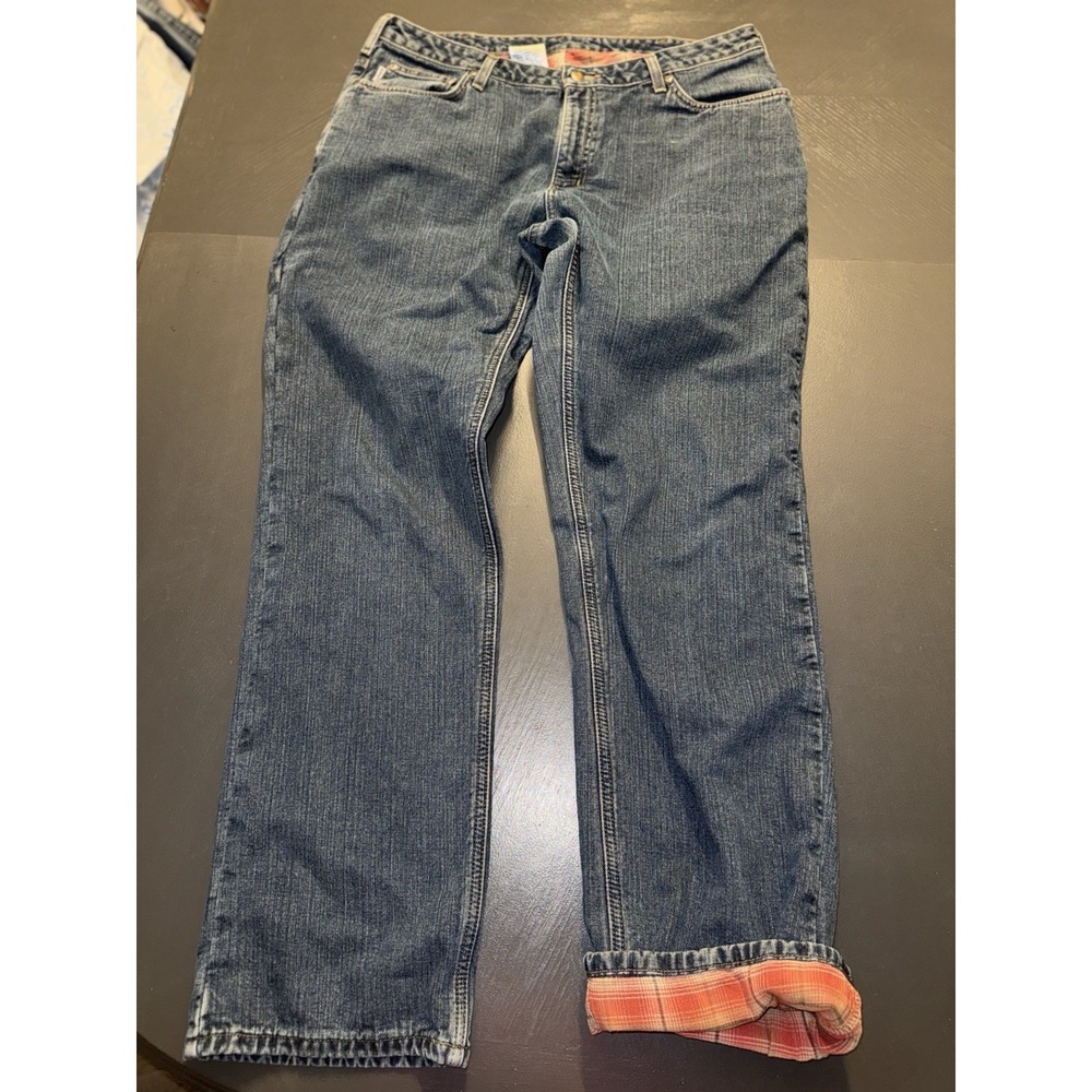 Carhartt Women's Relaxed Jeans Size 34 Vintage Warm Lined Durable Outdoor Farm - Picture 2 of 9